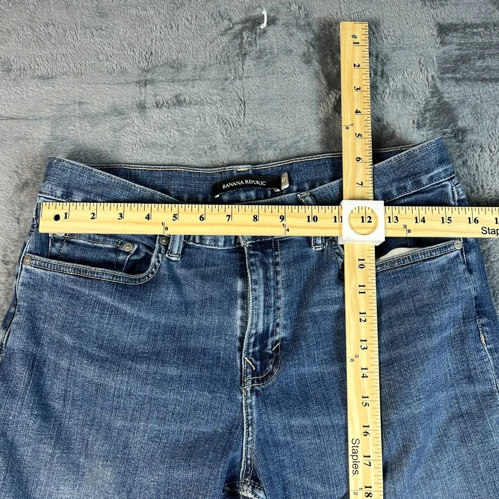 Banana Republic Slim Fit Jeans Mens 33x32 Blue Denim Cotton Stretch Straight Leg